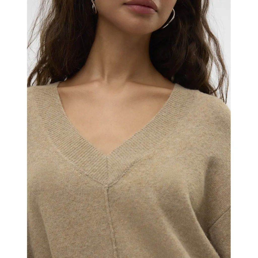 Vero Moda dame strik VMESTI - Silver Mink Melange New