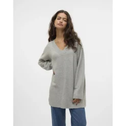 Vero Moda dame strik VMESTI - Light Grey Melange Hot