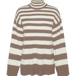 Vero Moda dame strik VMHERMOSA - Brown Lentil W BIRCH Discount