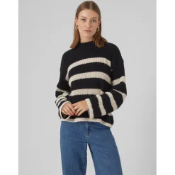 Vero Moda dame strik VMHILDA - Black BIRCH Best