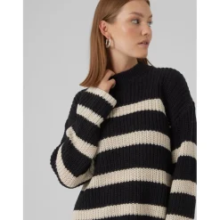 Vero Moda dame strik VMHILDA - Black BIRCH Best