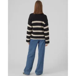 Vero Moda dame strik VMHILDA - Black BIRCH Best