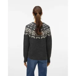 Vero Moda dame strik VMSIMONE - Dark Grey Melange Detail:W. BIRCH + ROSE Sale