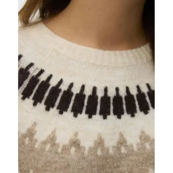 Vero Moda dame strik VMSIMONE - Chocolate Torte Detail:W. SILVER MINK + BIRCH