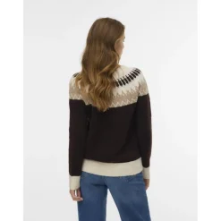 Vero Moda dame strik VMSIMONE - Chocolate Torte Detail:W. SILVER MINK + BIRCH