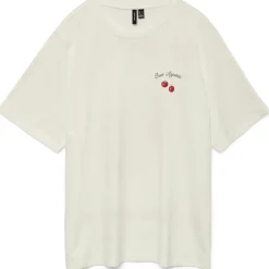 Vero Moda DAME TOP VMAYA CATY - Snow White Tomato Best