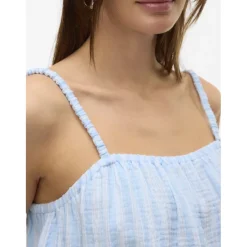 Vero Moda dame top VMNANNA - Airy Blue Snow White Clearance