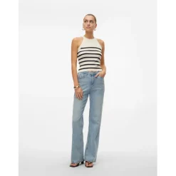 Vero Moda DAME TOP VMSABA - Birch Stripes black Sale