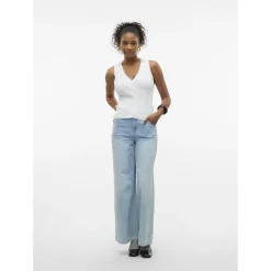 Vero Moda dame top VMWILLOW - Snow white Sale