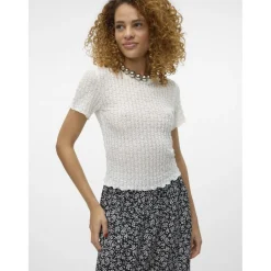Vero Moda dame t-shirt VMSHELBY - Snow white Hot