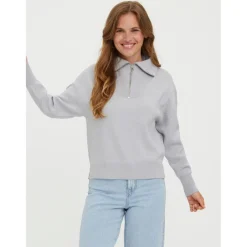 Vero Moda highneck VMSABA - Light Grey Melange Clearance