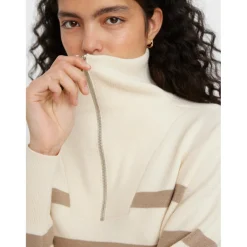 Vero Moda highneck VMSABA - Birch Silver Mink New