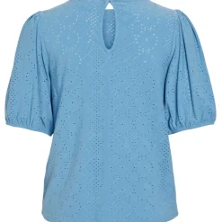 VILA dame bluse VIKALLY - Blissful Blue Sale