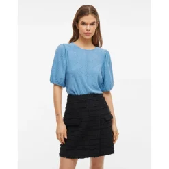 VILA dame bluse VIKALLY - Blissful Blue Sale