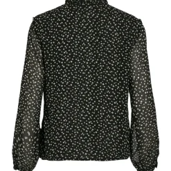 VILA dame bluse VIKIRSTI - Black Beauty Ika Online
