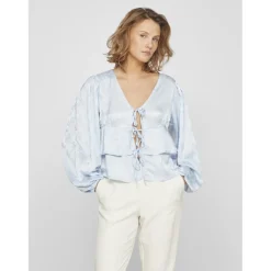 VILA dame bluse VIMALUNA - Kentucky blue New