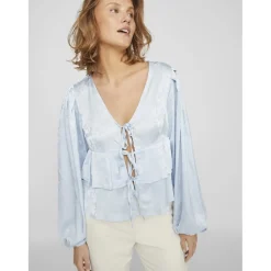 VILA dame bluse VIMALUNA - Kentucky blue New