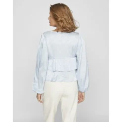 VILA dame bluse VIMALUNA - Kentucky blue New