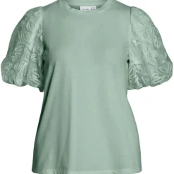 VILA dame bluse VISIMONIA - Silt Green Sale