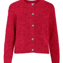 VILA Dame Cardigan VICHEENA - Jester Red Detail:MELANGE New