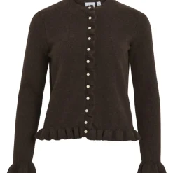 VILA Dame Cardigan VIJacia - Coffee Bean Melange Discount