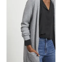VILA dame cardigan VIRIL - Medium grey melange Online