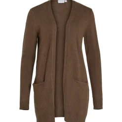 VILA dame cardigan VIRIL - Crocodile DARK MELANGE Discount