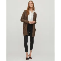 VILA dame cardigan VIRIL - Crocodile DARK MELANGE Discount