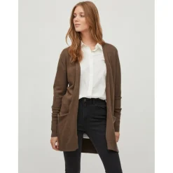 VILA dame cardigan VIRIL - Crocodile DARK MELANGE Discount