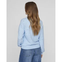 VILA dame cardigan VIRIL - Kentucky Blue MELANGE Discount