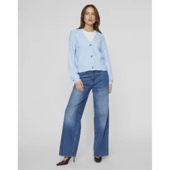 VILA dame cardigan VIRIL - Kentucky Blue MELANGE Discount