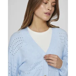 VILA dame cardigan VIRIL - Kentucky Blue MELANGE Discount