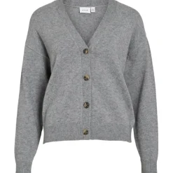 VILA DAME CARDIGAN VIRIL - Medium grey melange Clearance