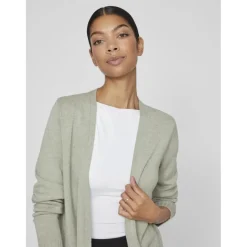 VILA dame cardigan VIRIL - Oil Green MELANGE Best