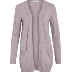 VILA dame cardigan VIRIL - Toadstool Light Melange Discount