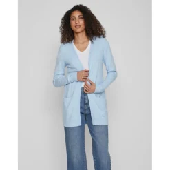 VILA dame cardigan VIRIL - Kentucky Blue MELANGE Hot
