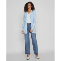 VILA dame cardigan VIRIL - Kentucky Blue MELANGE Hot