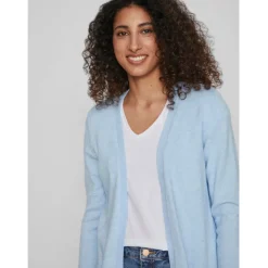 VILA dame cardigan VIRIL - Kentucky Blue MELANGE Hot