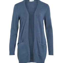VILA dame cardigan VIRIL - Vintage Indigo Dark Melange Discount