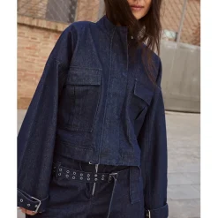 VILA dame denim jakke VIADONNA - Dark Blue Denim New