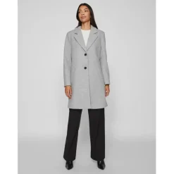 VILA DAME JAKKE VICLAUDIA - Light Grey Melange Clearance