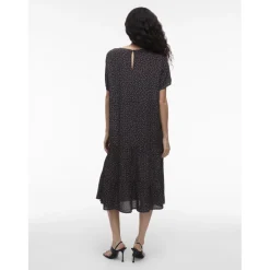 VILA dame kjole VIABIA - Black SMALL FLOWERS Hot