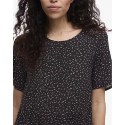 VILA dame kjole VIABIA - Black SMALL FLOWERS Hot