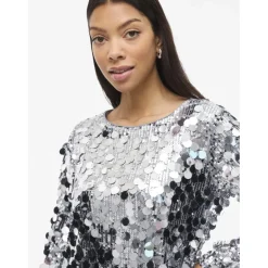 VILA Dame Kjole VICHAYA - Silver Discount