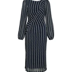 VILA dame kjole VIELLEN - Navy Blazer Birch Best