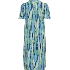 VILA dame kjole VIJONA - Cloud Dancer BLURRY GRAPHIC