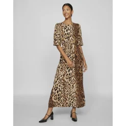 VILA dame kjole VILEA - Black Leo Clearance