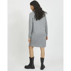 VILA dame kjole VIRIL - Medium grey melange Discount