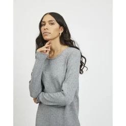 VILA dame kjole VIRIL - Medium grey melange Discount