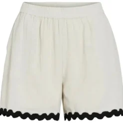 VILA DAME SHORTS VIMANDA - Birch Black Beauty